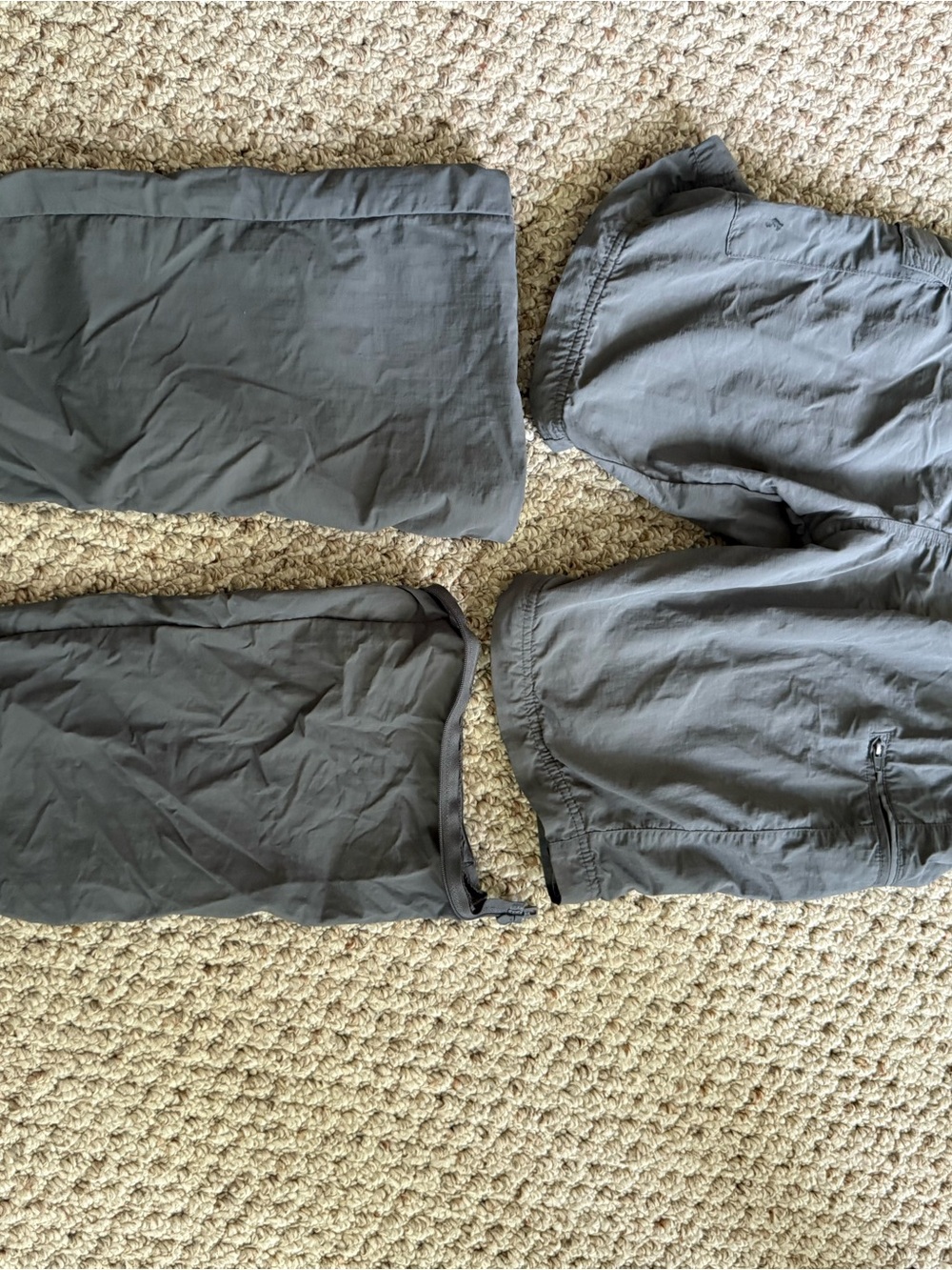 Youth Under Armor Gray Convertible Outdoor Pants
